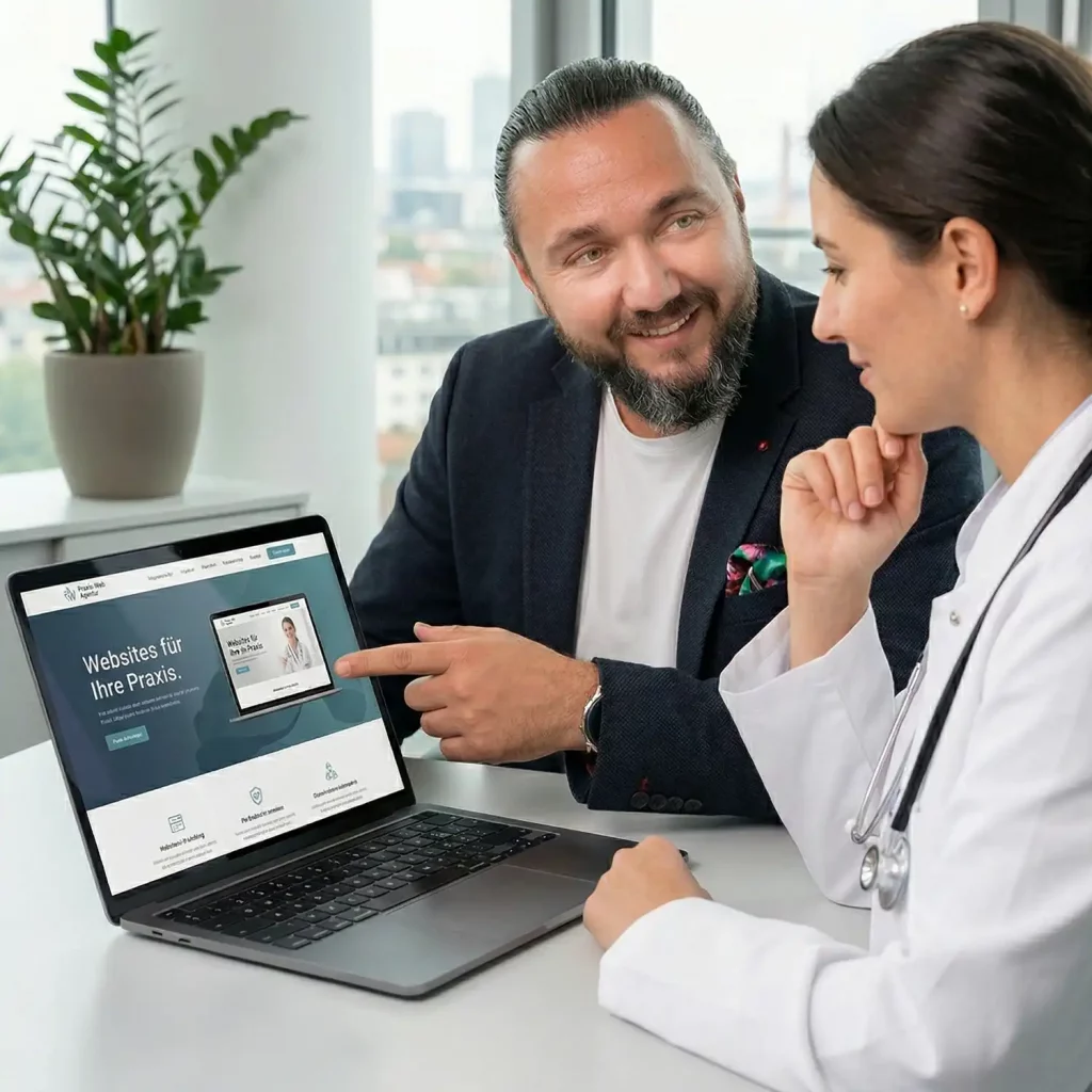 Kemal Capaci berät Ärztin für Ihr neues Webdesign